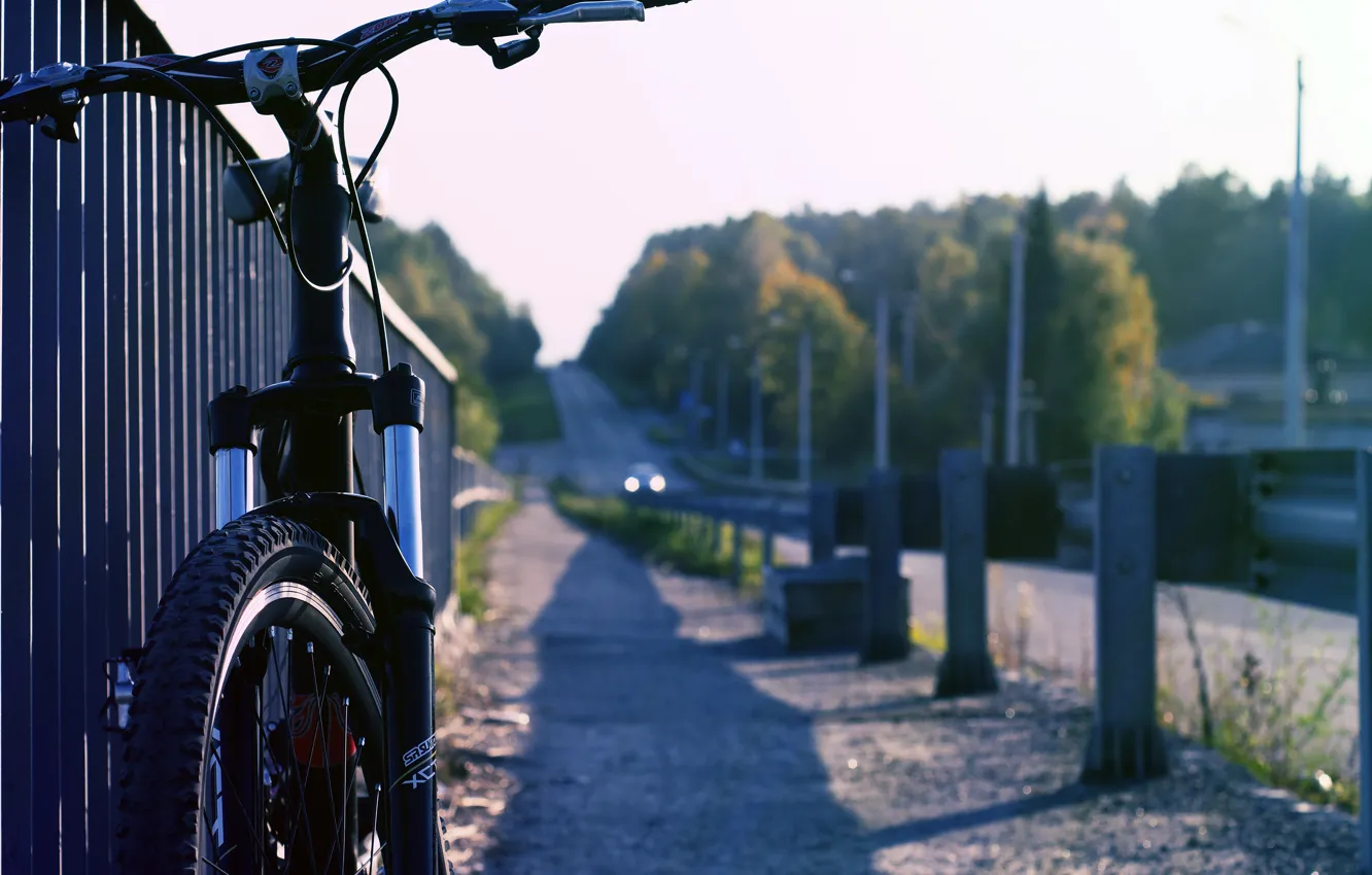 Фото обои асфальт, солнце, велосипед, фон, земля, widescreen, обои, настроения