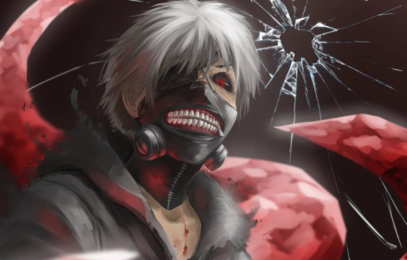 Фото обои anime, art, токийский гуль, Tokyo Ghoul, Ken Kaneki