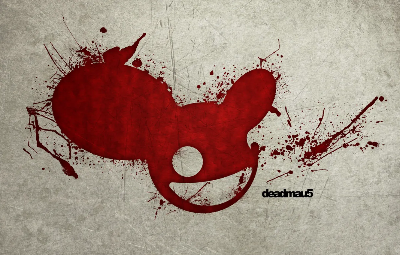 Фото обои кровь, мышь, пятна, диджей, deadmau5, DJ Deadmau5, дедмаус