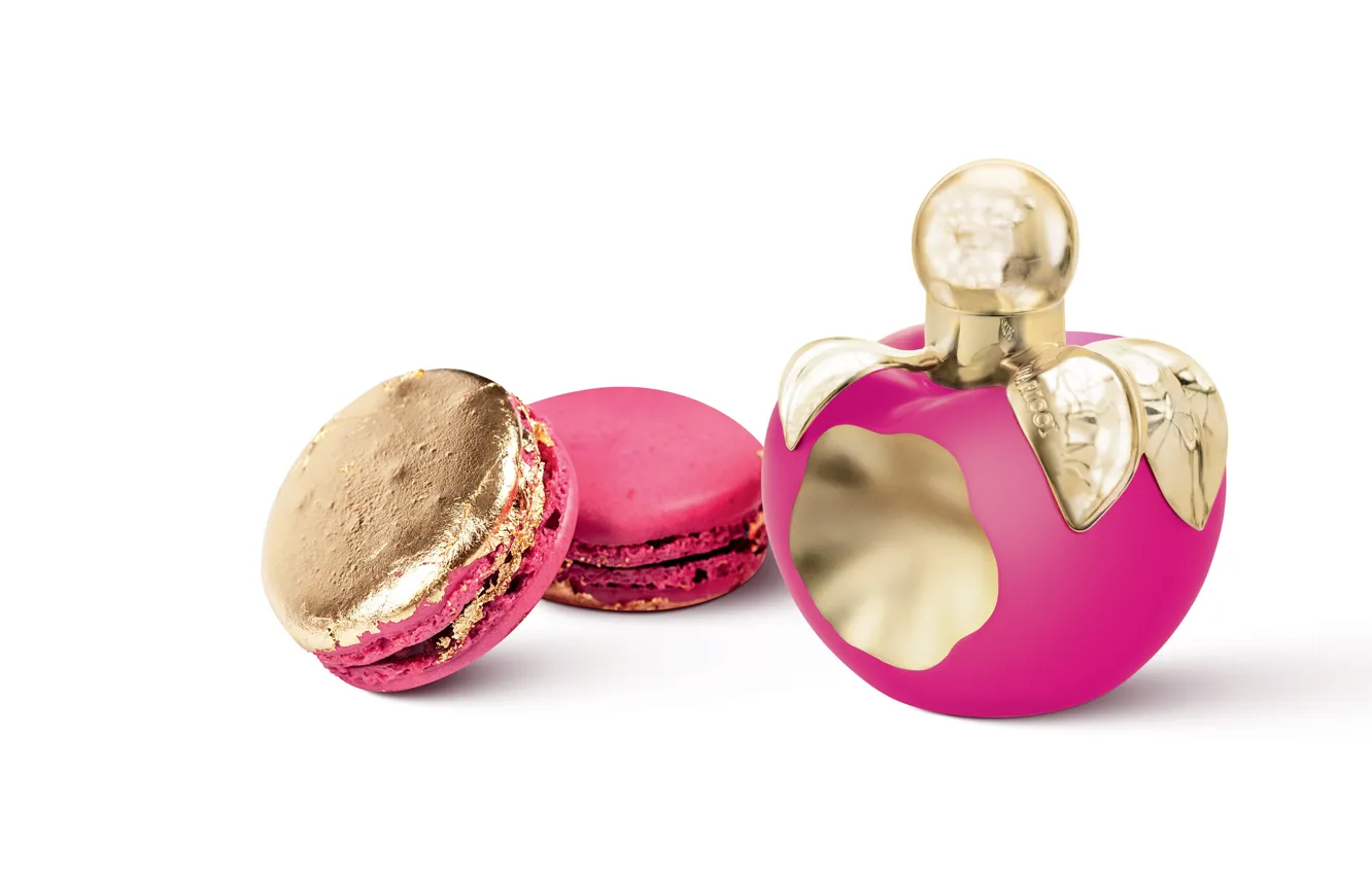 Фото обои флакон, Paris, парфюм, macaron, Les Delices, Nina Ricci