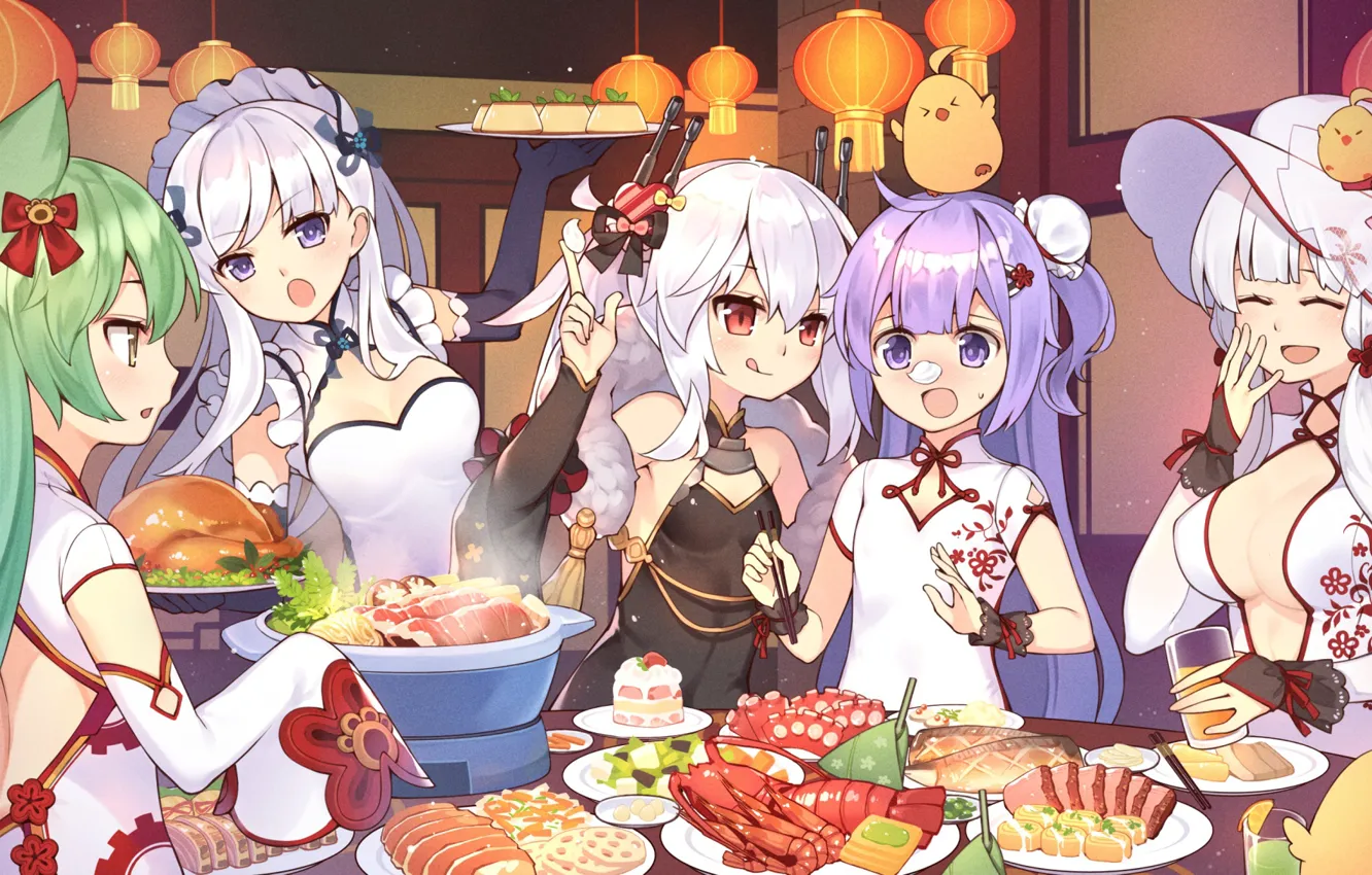 Фото обои tsubasa tsubasa, akashi, azur lane, hms unicorn, illustrious, hmas vampire, belfast