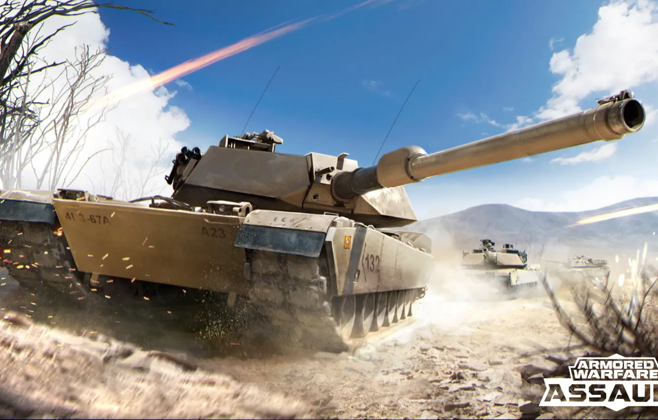 Фото обои горы, техника, танки, abrams, Armoured Warfare Assault