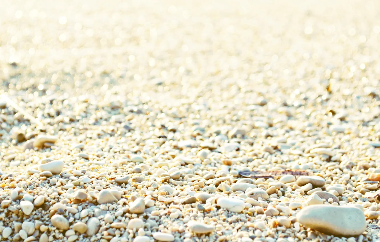 Фото обои пляж, галька, камни