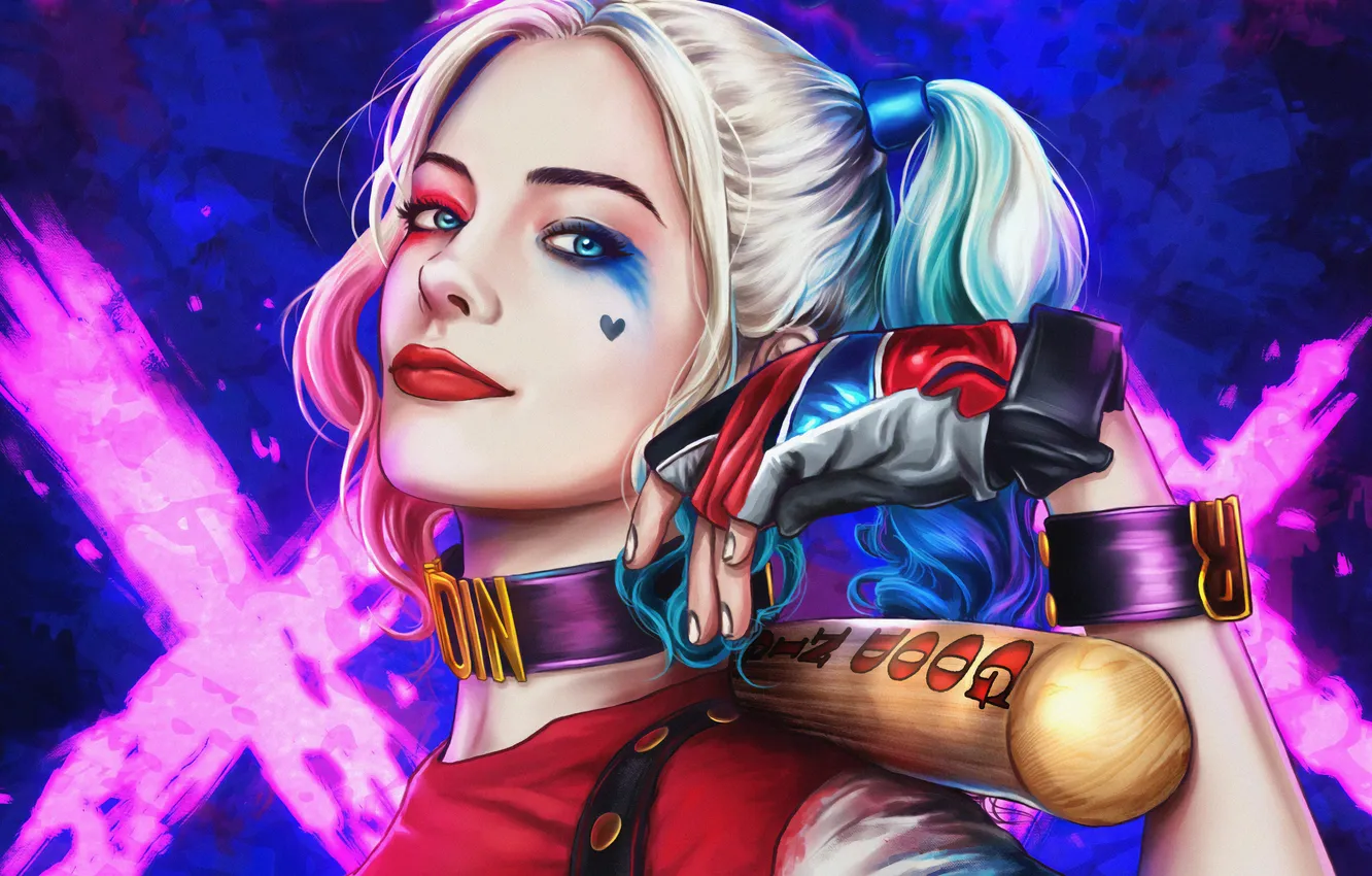 Фото обои art, harley, quinn