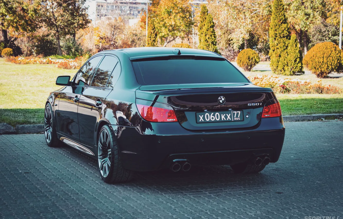 Фото обои Черный, BMW, БМВ, Armenia, E60, 550i, Bimmer, Yerevan