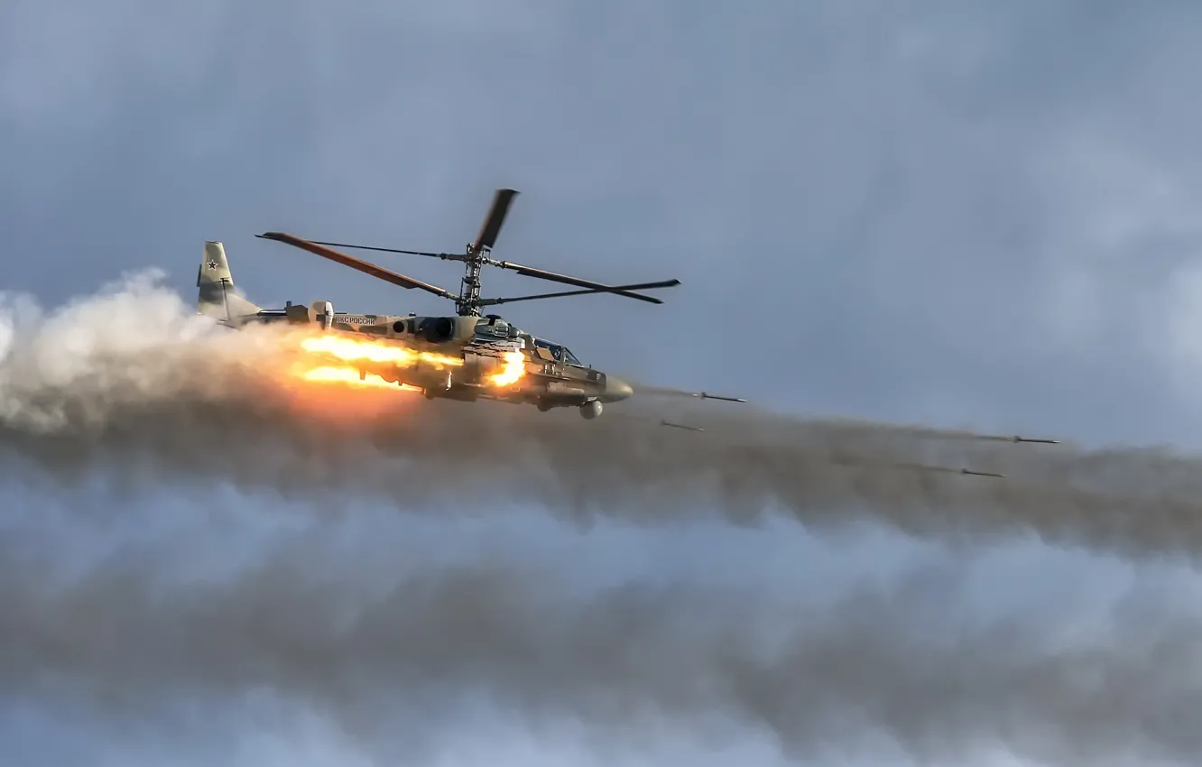 Фото обои attack helicopter, Russian Army, Ka-52