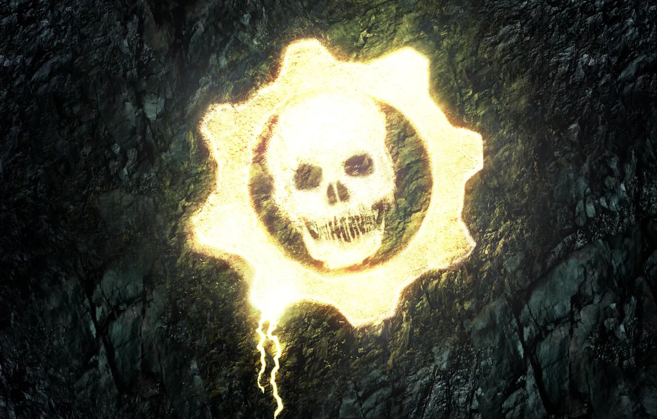 Фото обои logo, gold, Gears of War