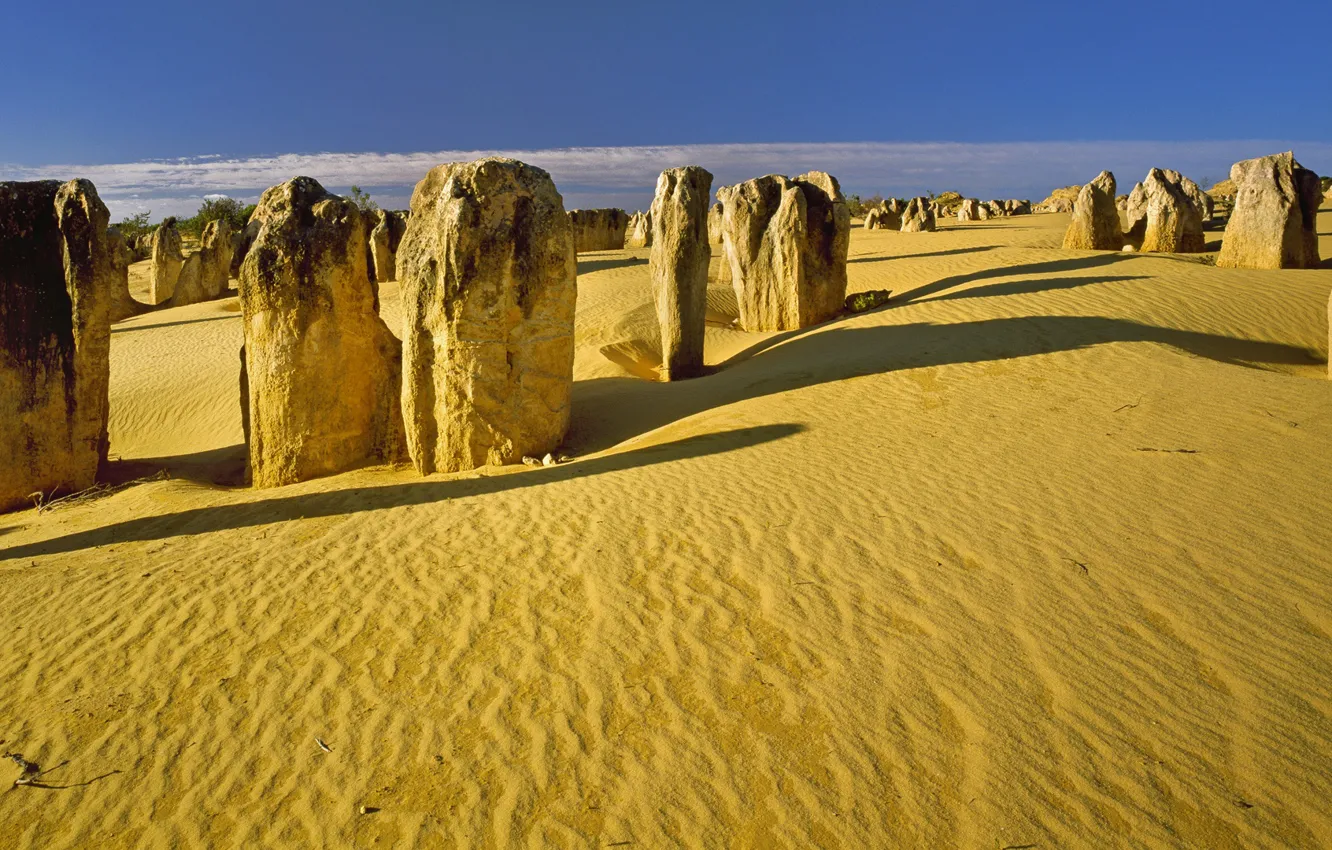 Фото обои sky, desert, landscape, nature, clouds, rocks, sand, Australia