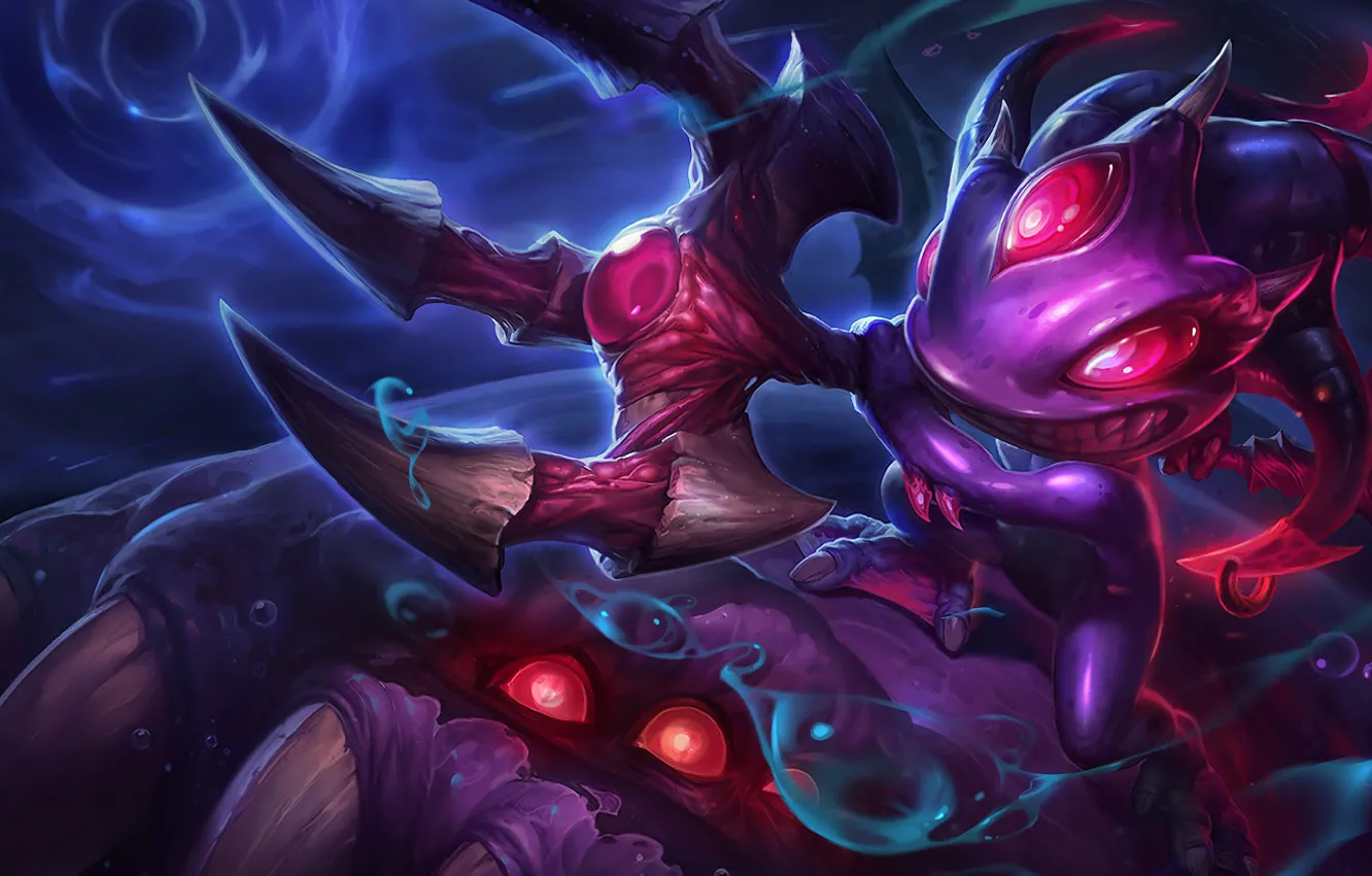 Фото обои Игра, Game, League of legends, LoL, Лига легенд, Riot Games, Fizz, Трезубец