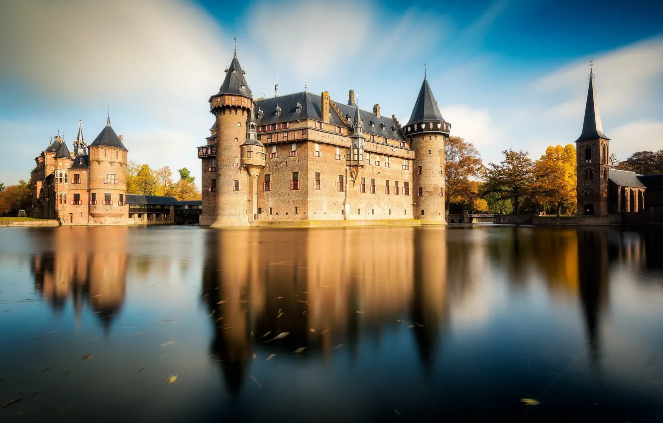 Фото обои замок, Нидерланды, Голландия, Utrecht, De Haar Castle