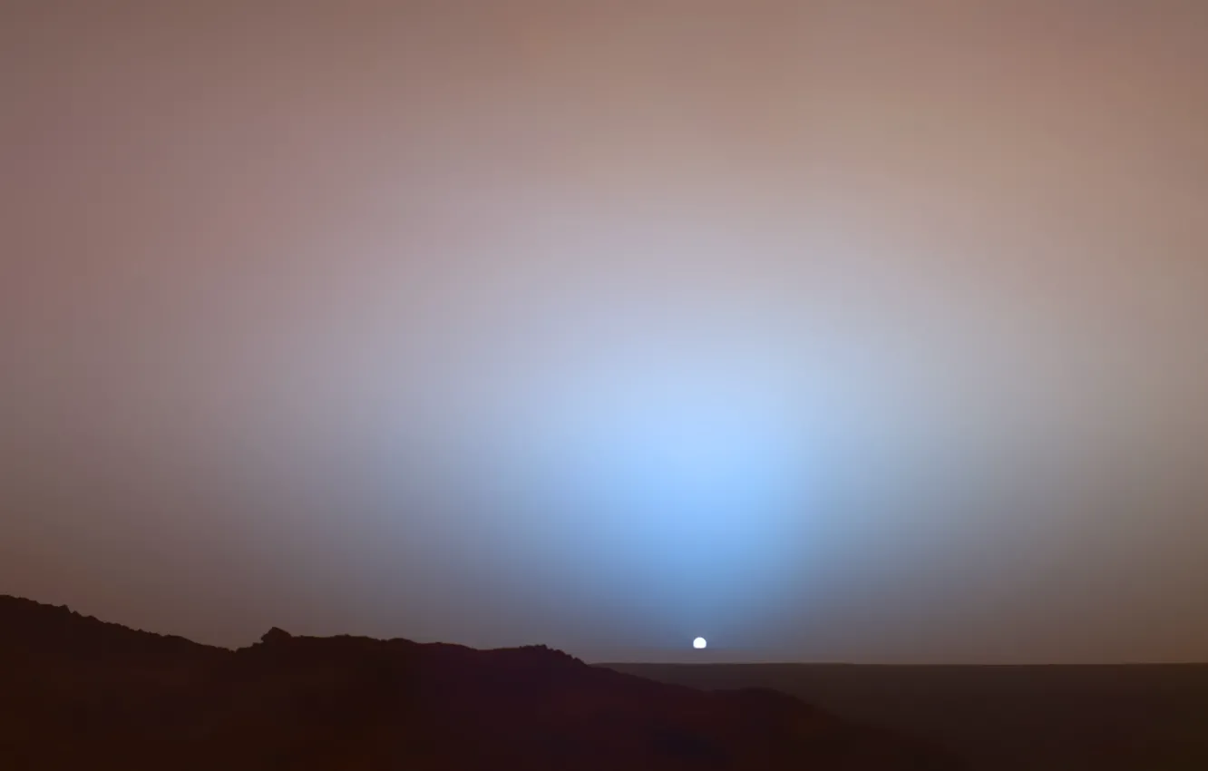 Фото обои закат, Солнце, Марс, Opportunity