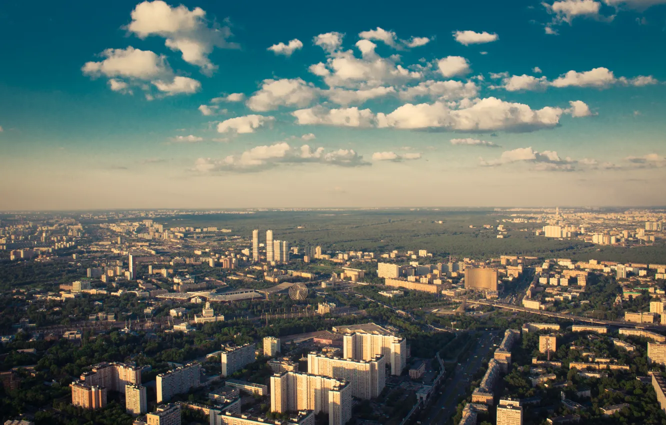 Фото обои Город, Москва, Пейзаж