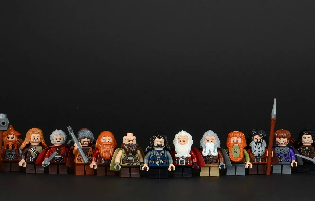 Фото обои фон, Лего, гномы, фигурки, Lego, Хоббит, The Hobbit