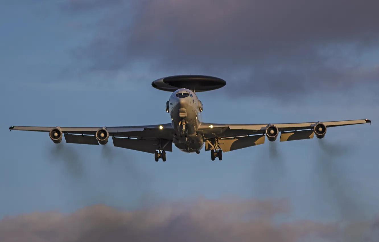 Фото обои самолёт, дальнего, обнаружения, радиолокационного, Sentry, Boeing E-3