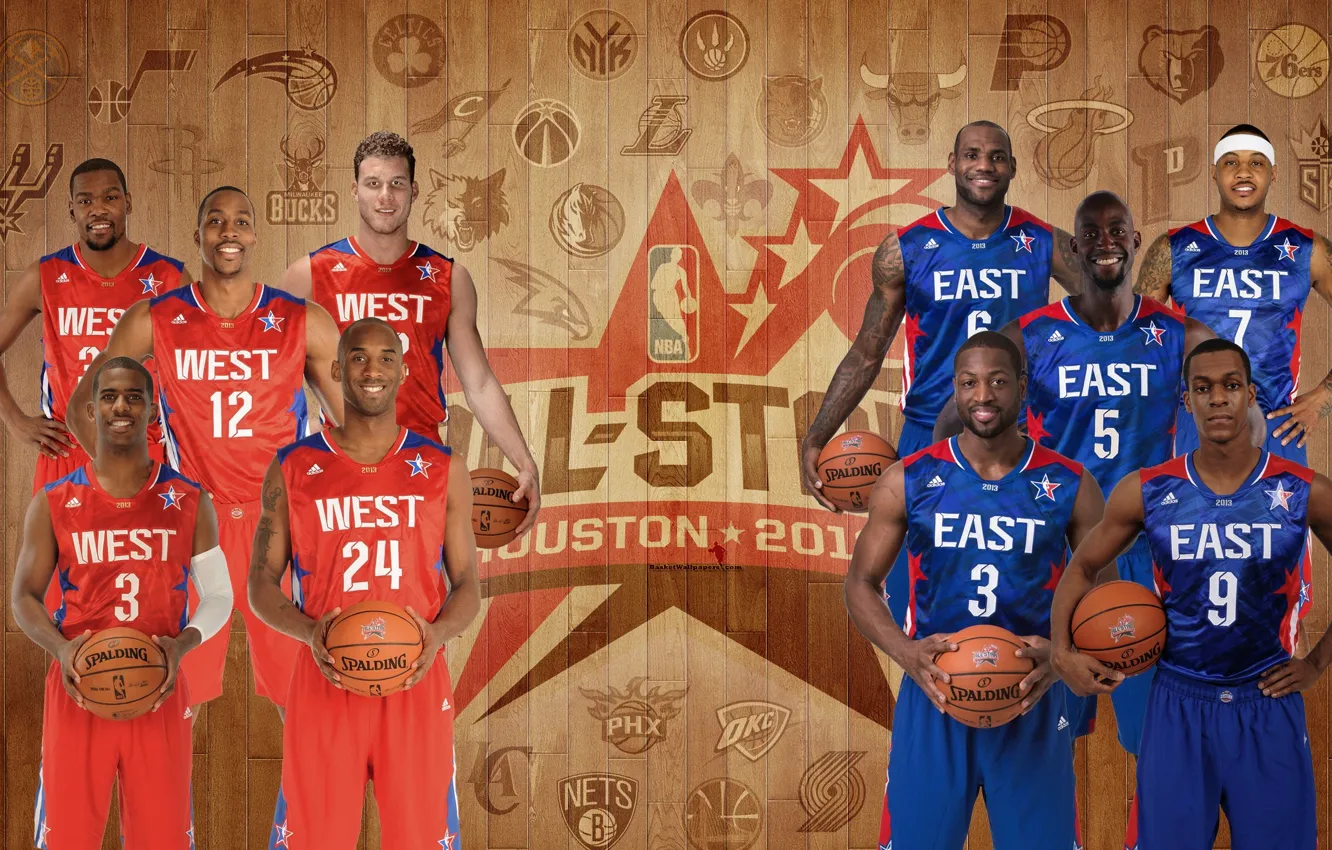 Фото обои Баскетбол, NBA, LeBron James, Kobe Bryant, Kevin Durant, Dwyane Wade, Игроки, Kevin Garnett