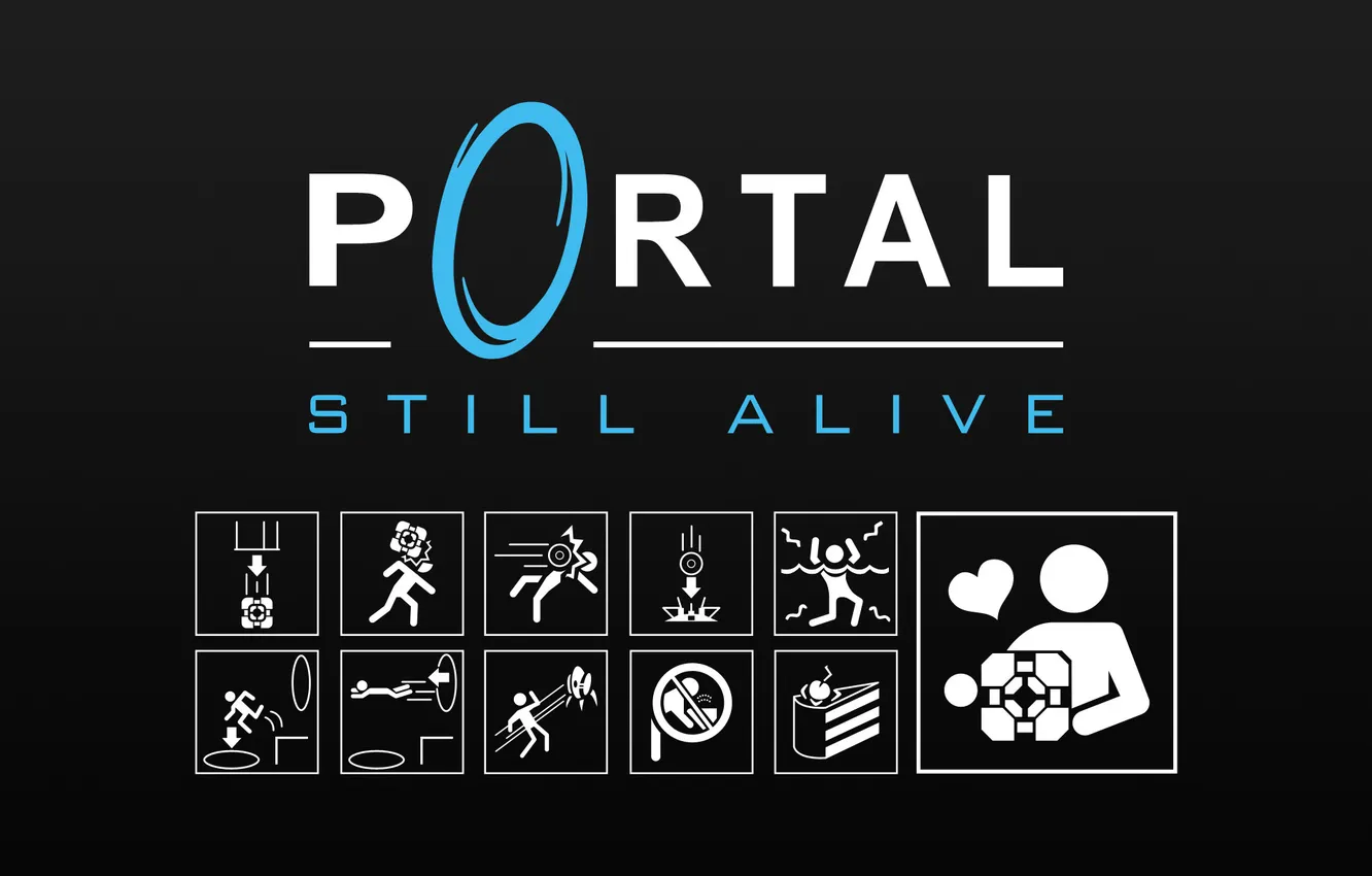 Фото обои портал, portal, still alive
