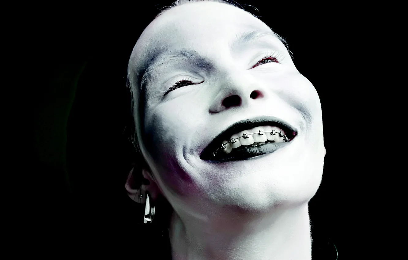 Фото обои smile, makeup, macabre, Brackets