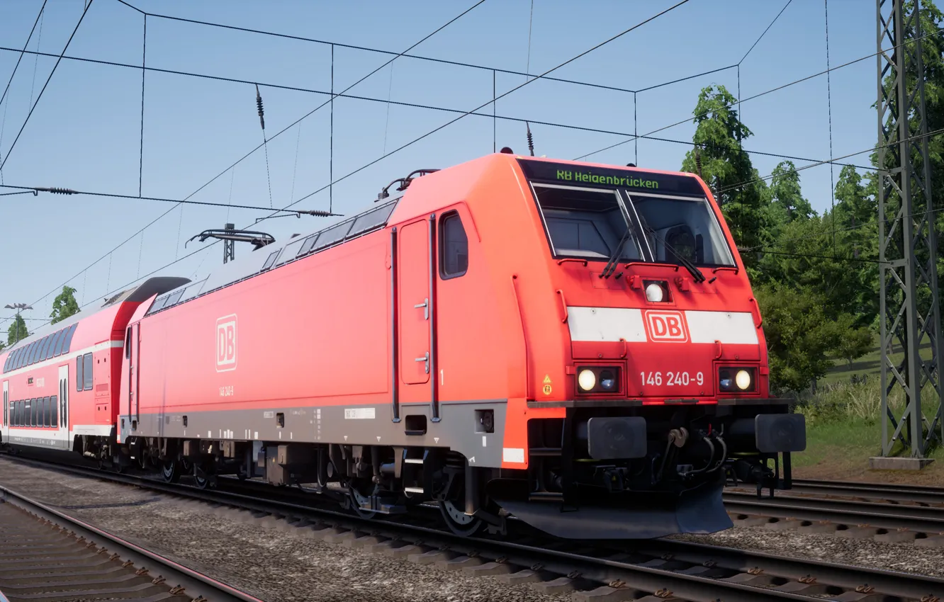 Фото обои Германия, Локомотив, Россия, Электровоз, Train Sim World 2020, BR 146
