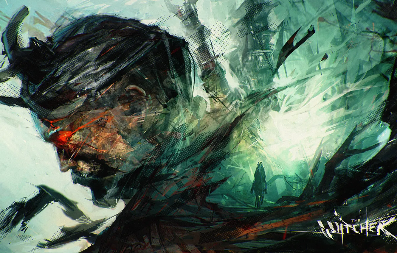 Фото обои арт, Дикая Охота, Ведьмак, art, Геральт, Геральт из Ривии, Ведьмак 3 Дикая Охота, Wild Hunt
