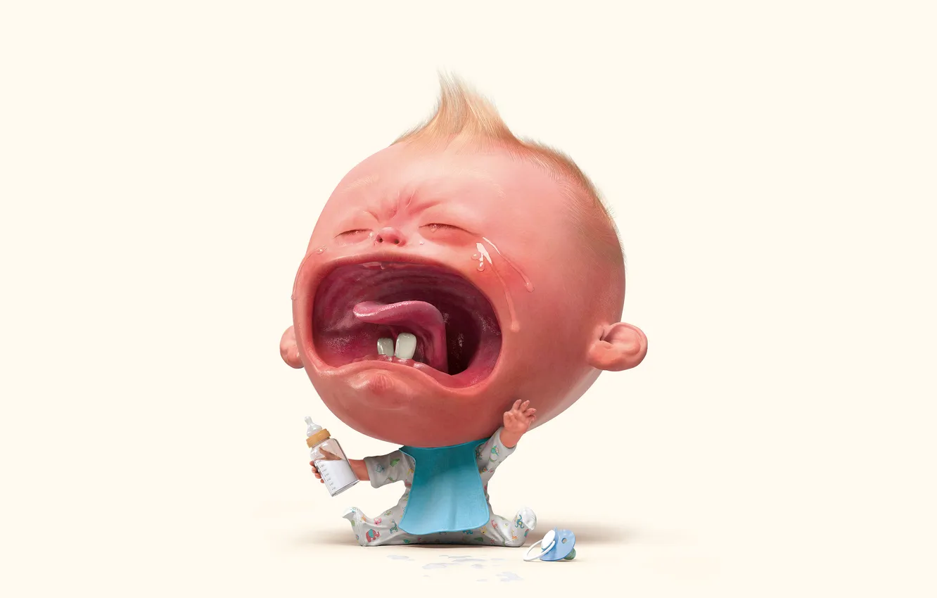 Фото обои baby, miscellaneous, yelling, crying