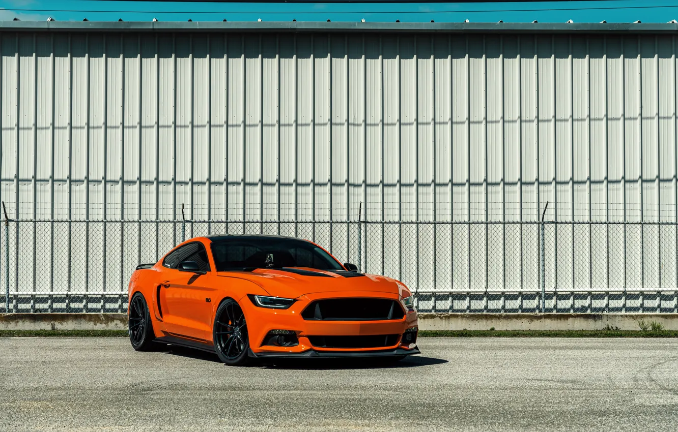 Фото обои Mustang, Ford, Orange