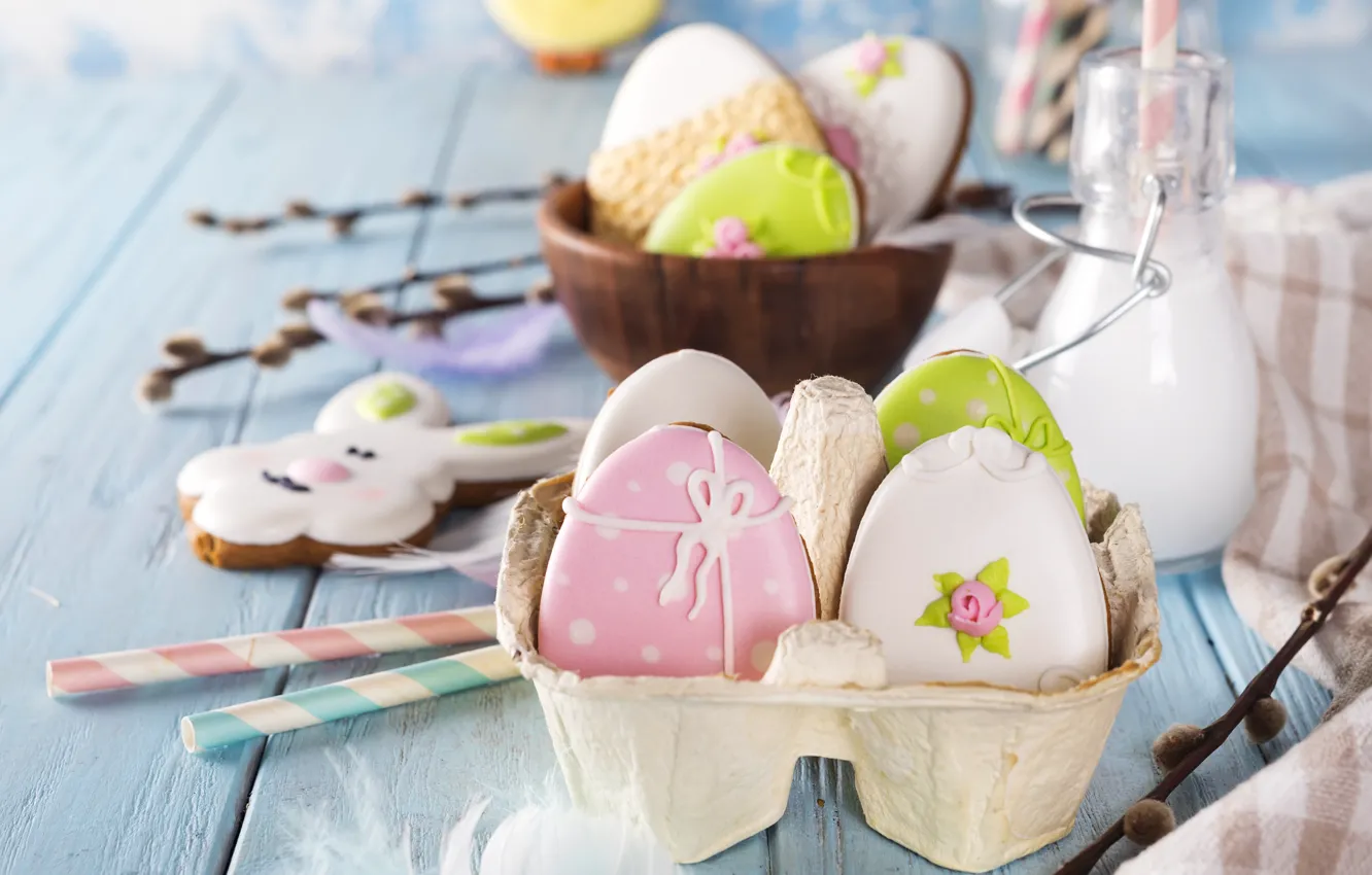 Фото обои праздник, пасха, Easter, композиция, Eggs, Myfoodie