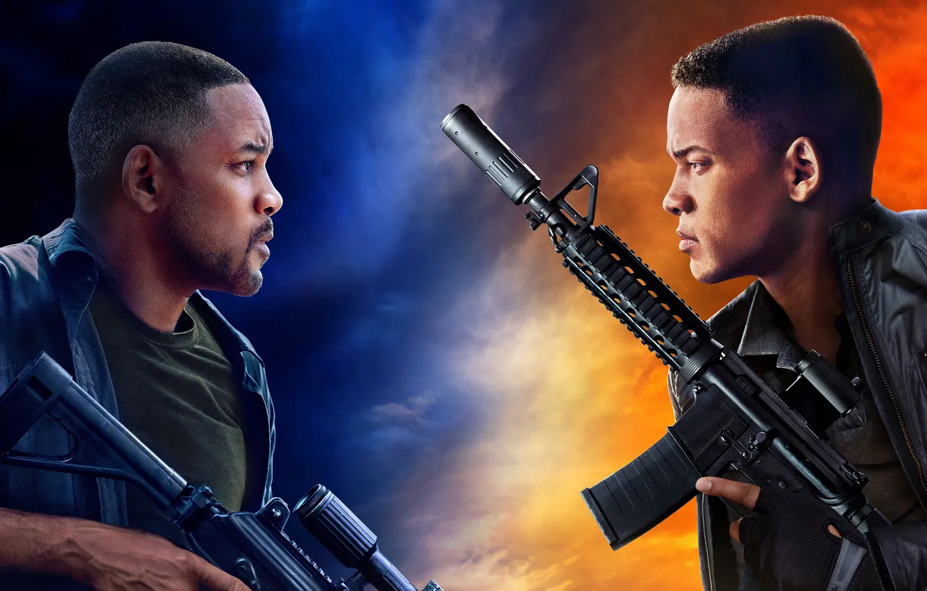Фото обои оружие, фантастика, боевик, постер, Will Smith, Уилл Смит, Gemini Man, Гемини