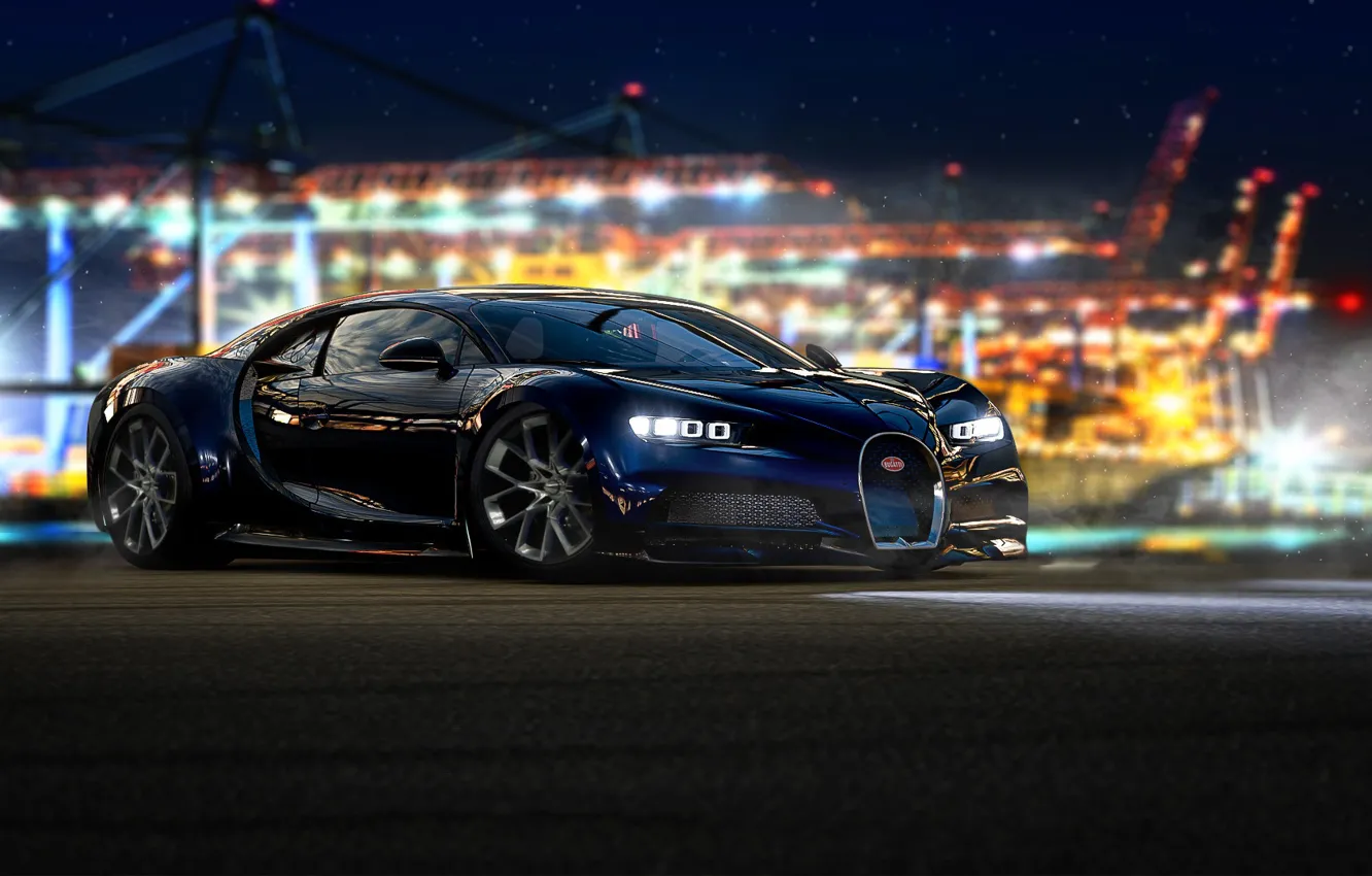 Фото обои рендеринг, Bugatti, Microsoft, game, Forza Motorsport, Chiron, Forza Motorsport 7