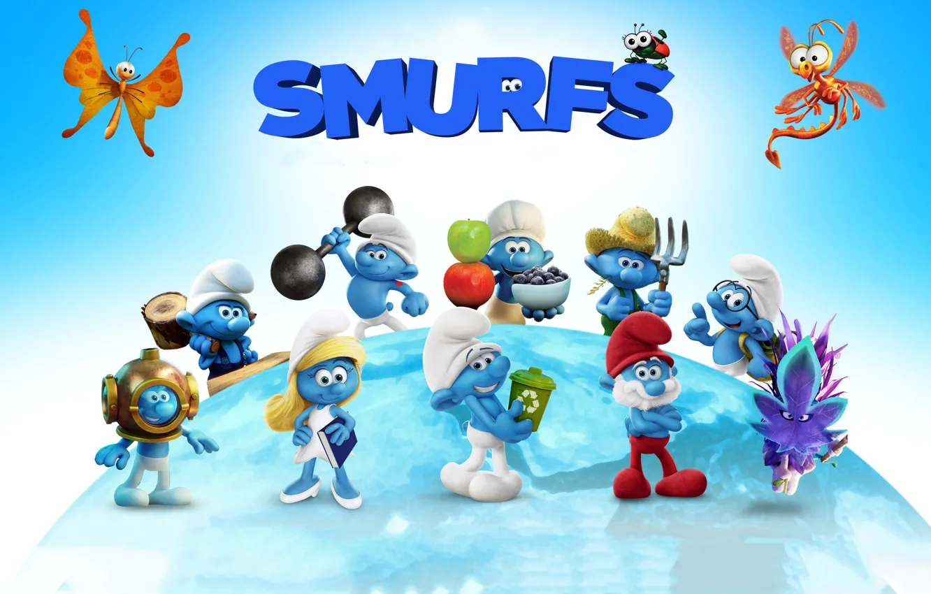 Фото обои cinema, movie, film, animated film, animated movie, Smurfs The Lost Village