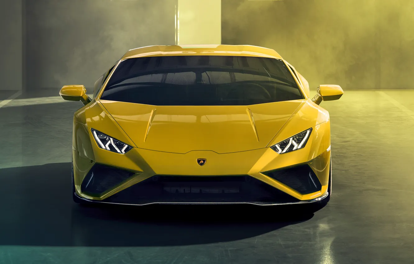 Фото обои Lamborghini, вид спереди, Huracan, 2020, RWD, Huracan Evo