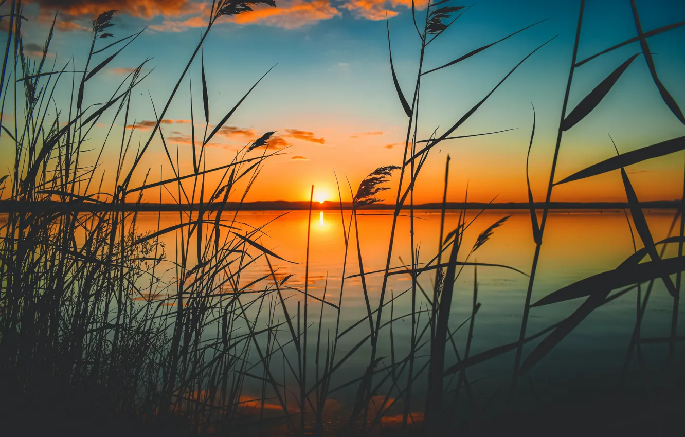 Фото обои nature, sunset, lake