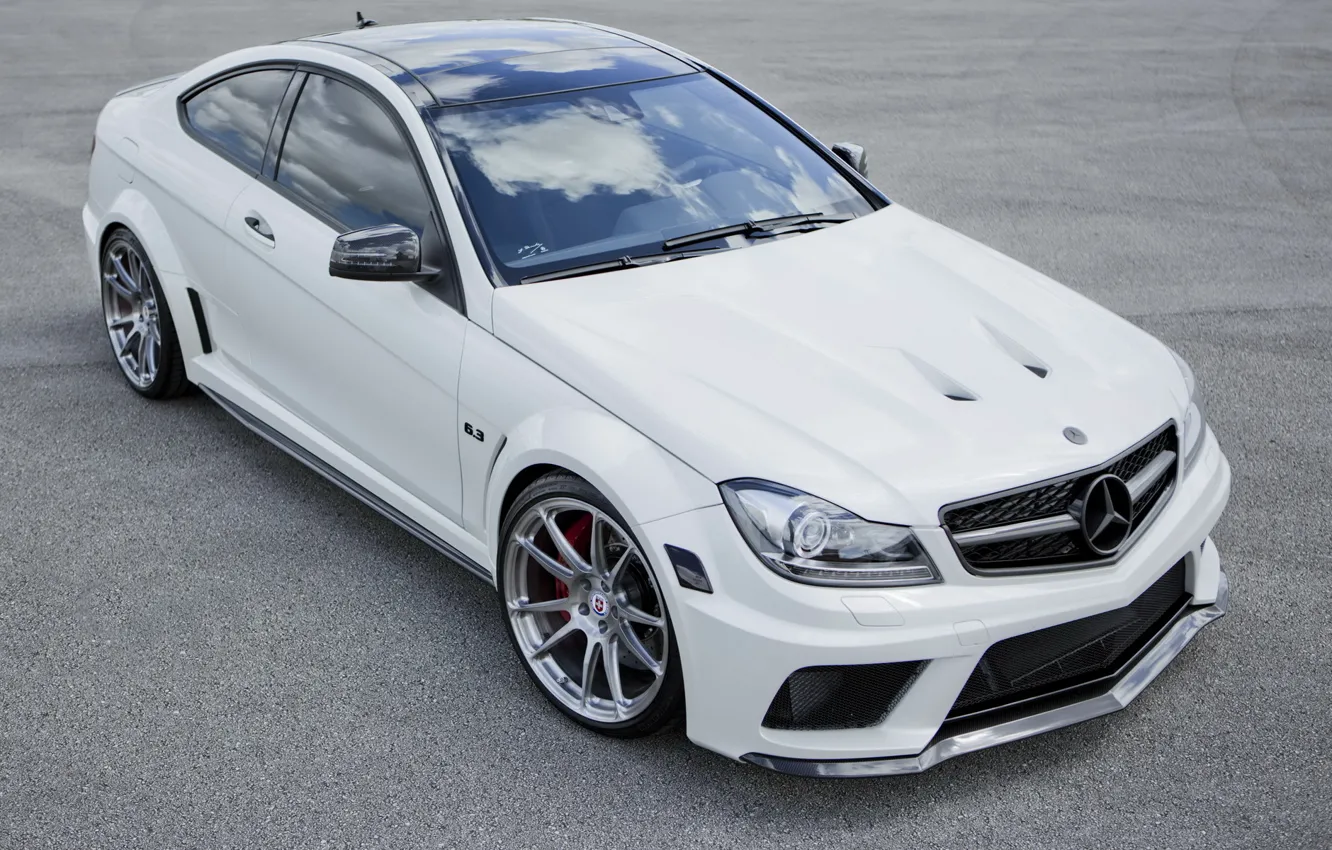 Фото обои mercedes c63, velos, black-series, designwerks