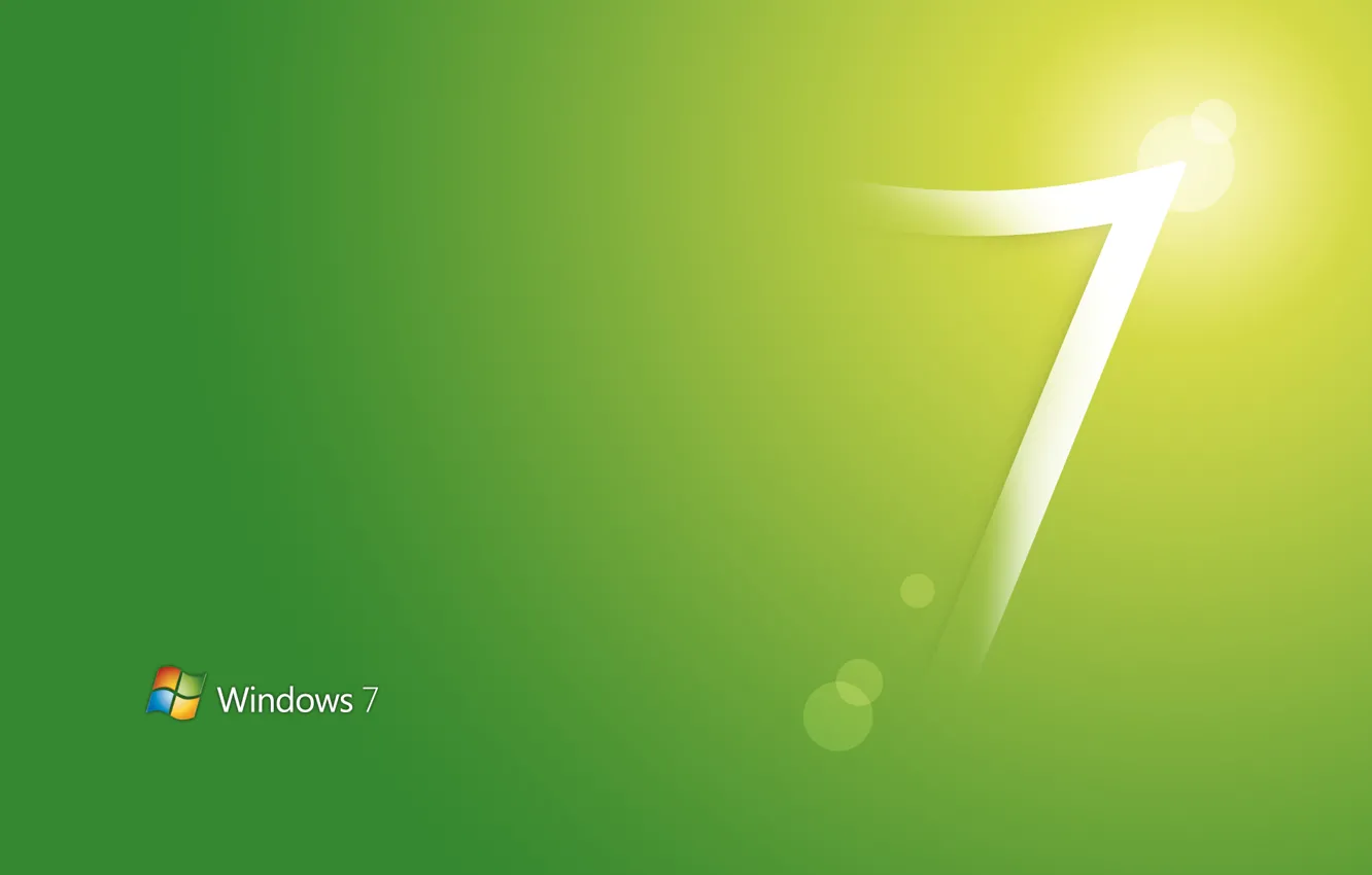 Фото обои стиль, green, style, windows seven 7, computers
