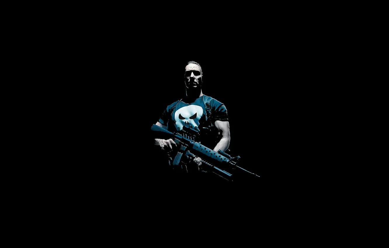 Фото обои simple background, comics, The Punisher, Frank Castle, comic art, Marvel Comics, gun