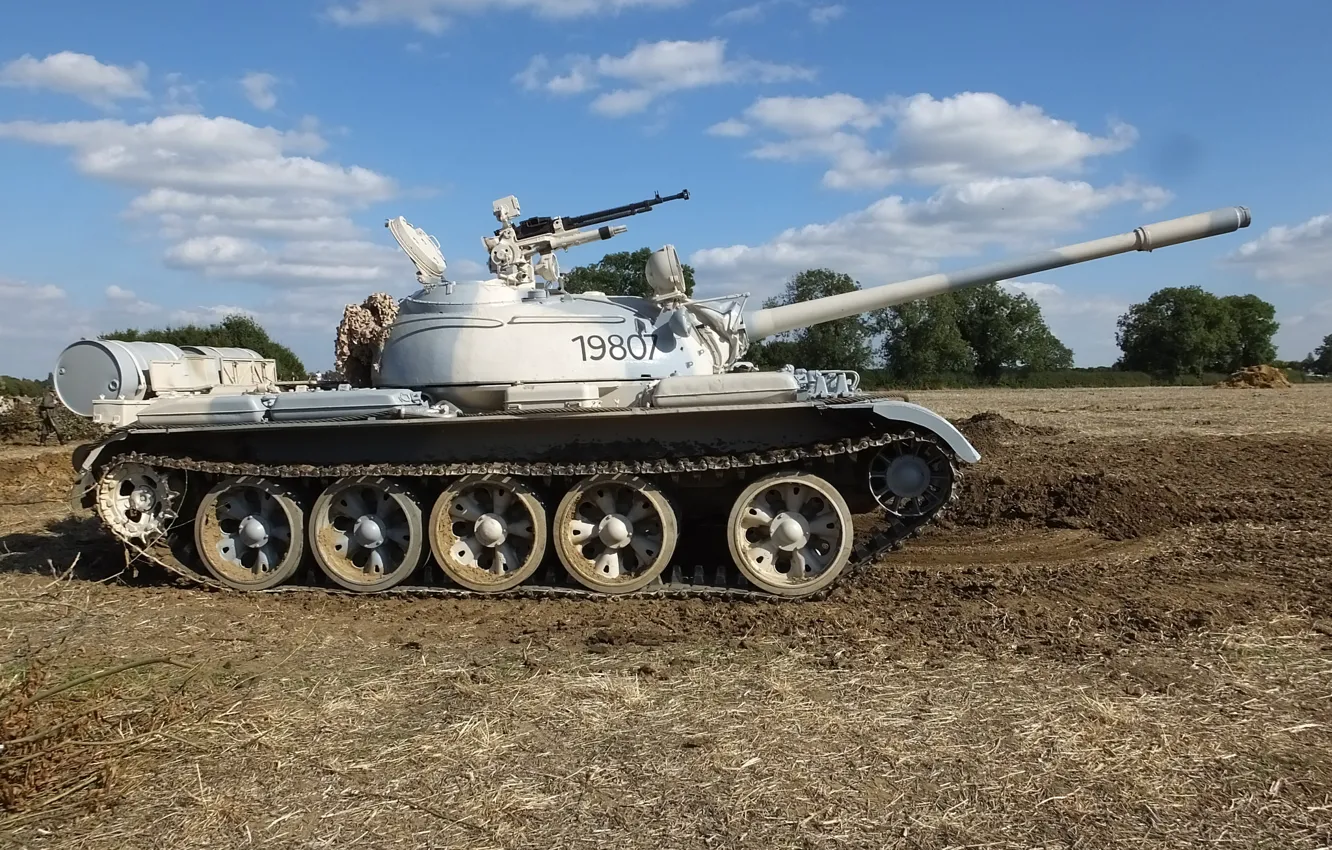 Фото обои танк, бронетехника, советский, средний, Т-55