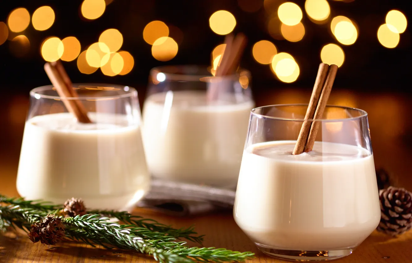 Фото обои зима, праздник, молоко, Рождество, напиток, Happy New Year, Christmas, winter