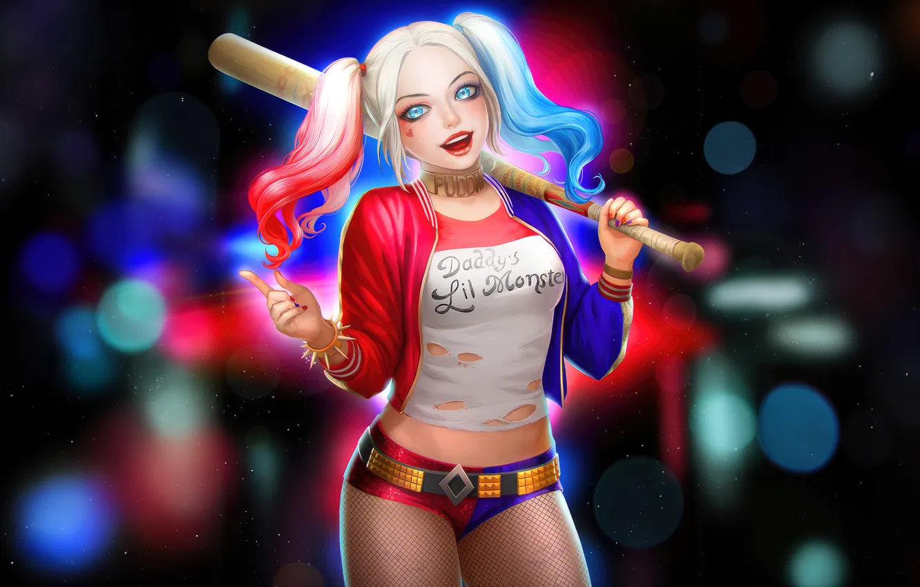 Фото обои chaos, harley quinn, cackling