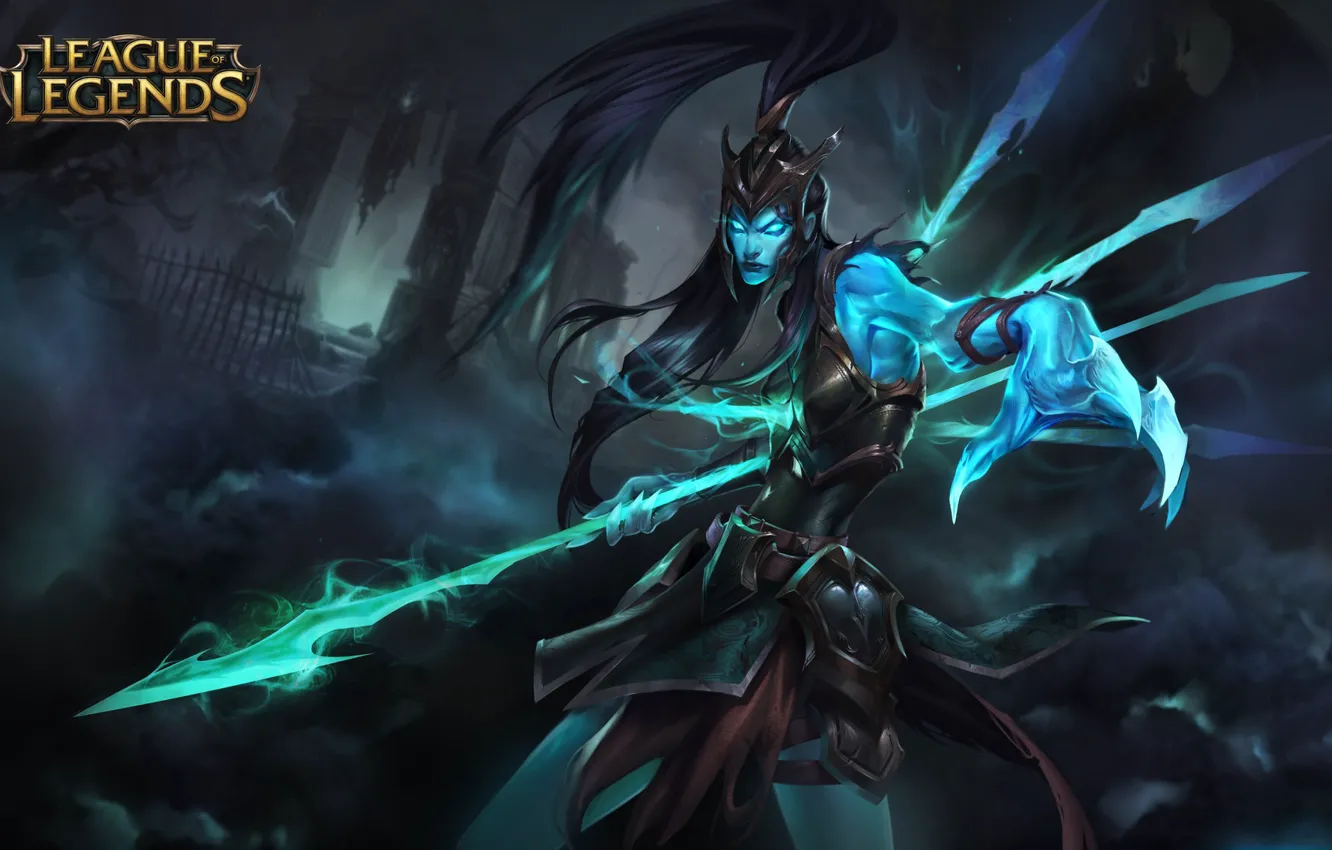 Фото обои ведьма, League of Legends, Kalista