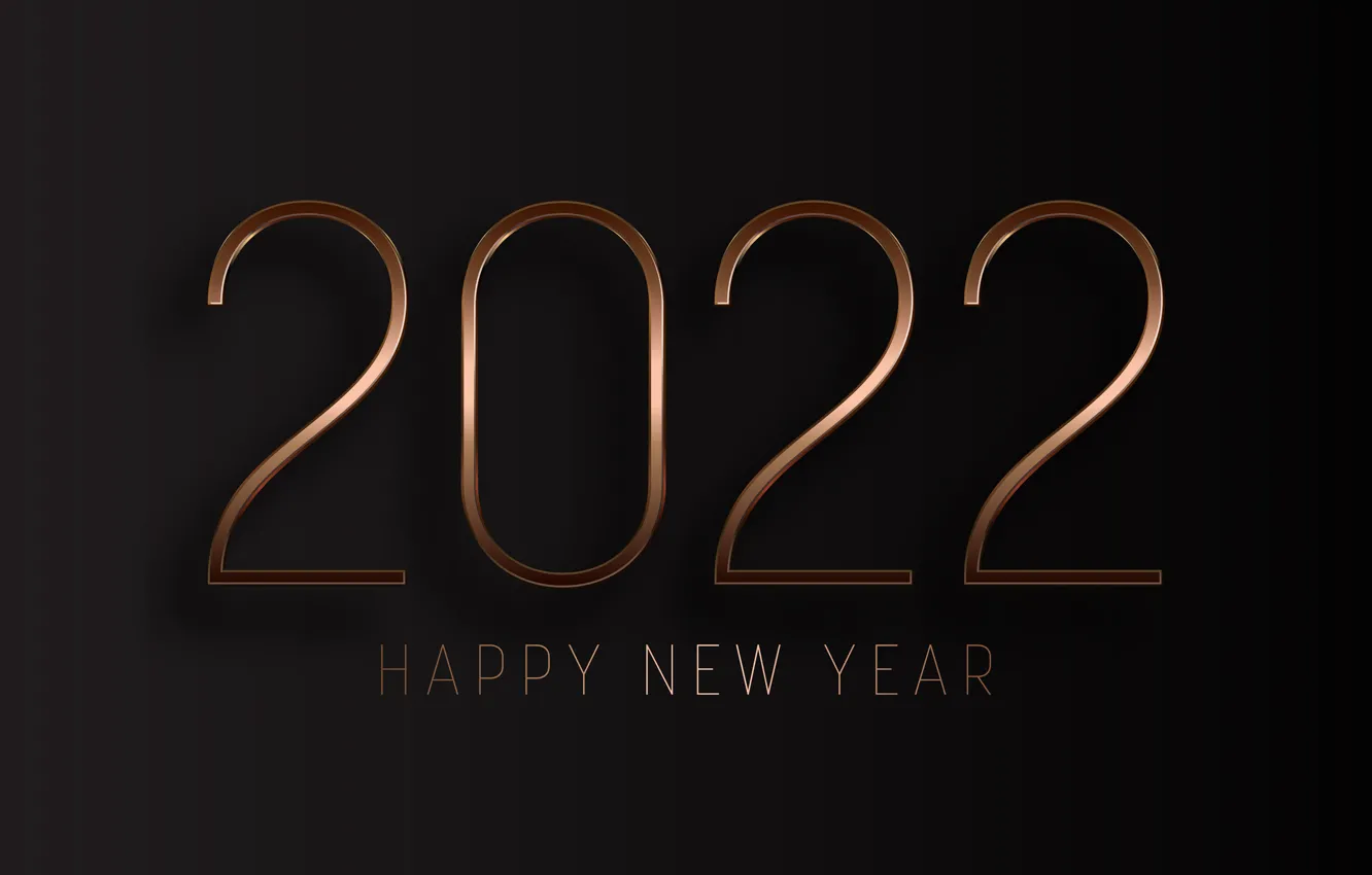 Фото обои золото, цифры, Новый год, golden, черный фон, new year, happy, luxury