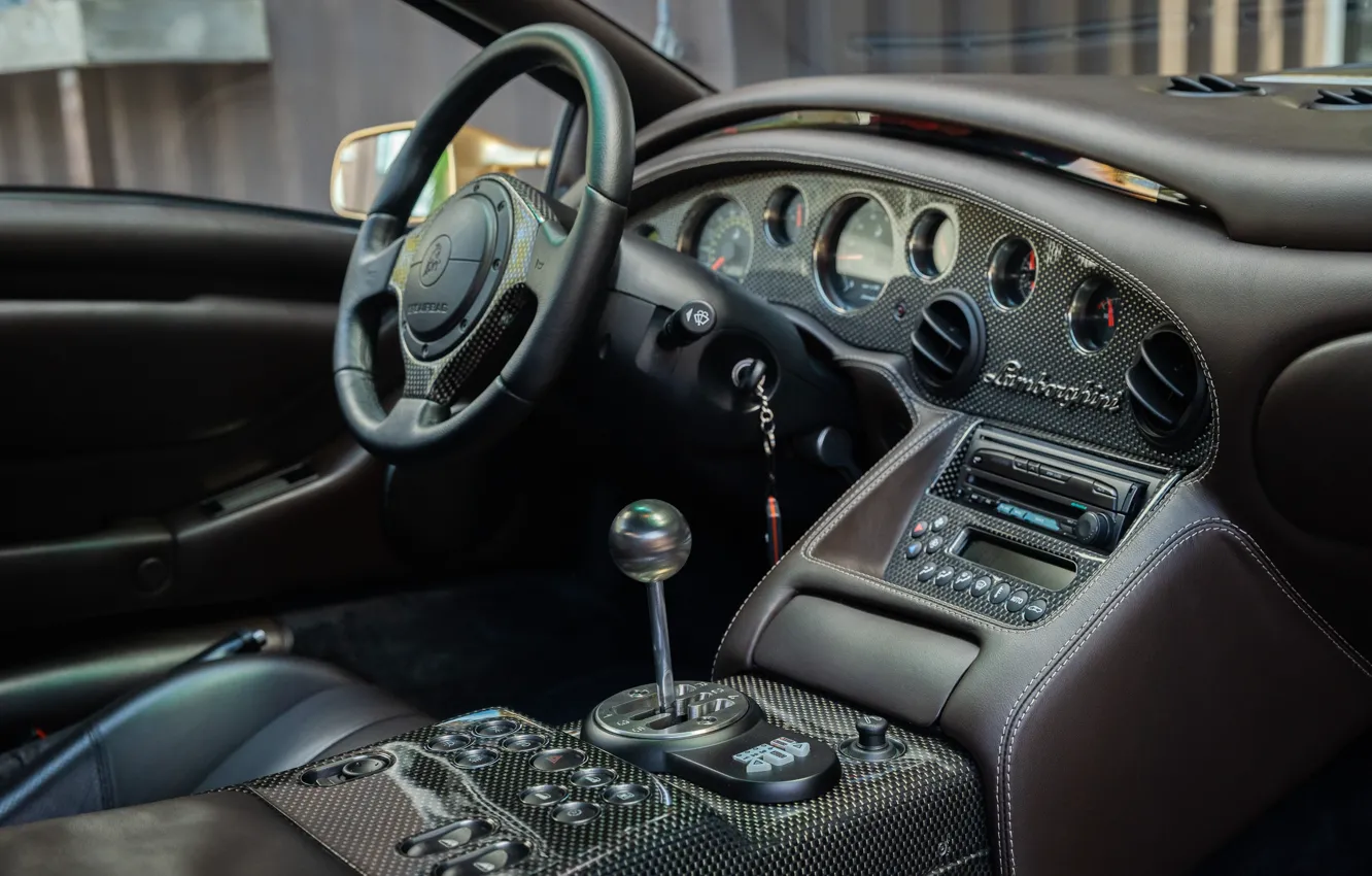 Фото обои Lamborghini, Diablo, car interior, inside a car, Lamborghini Diablo VT 6.0 SE
