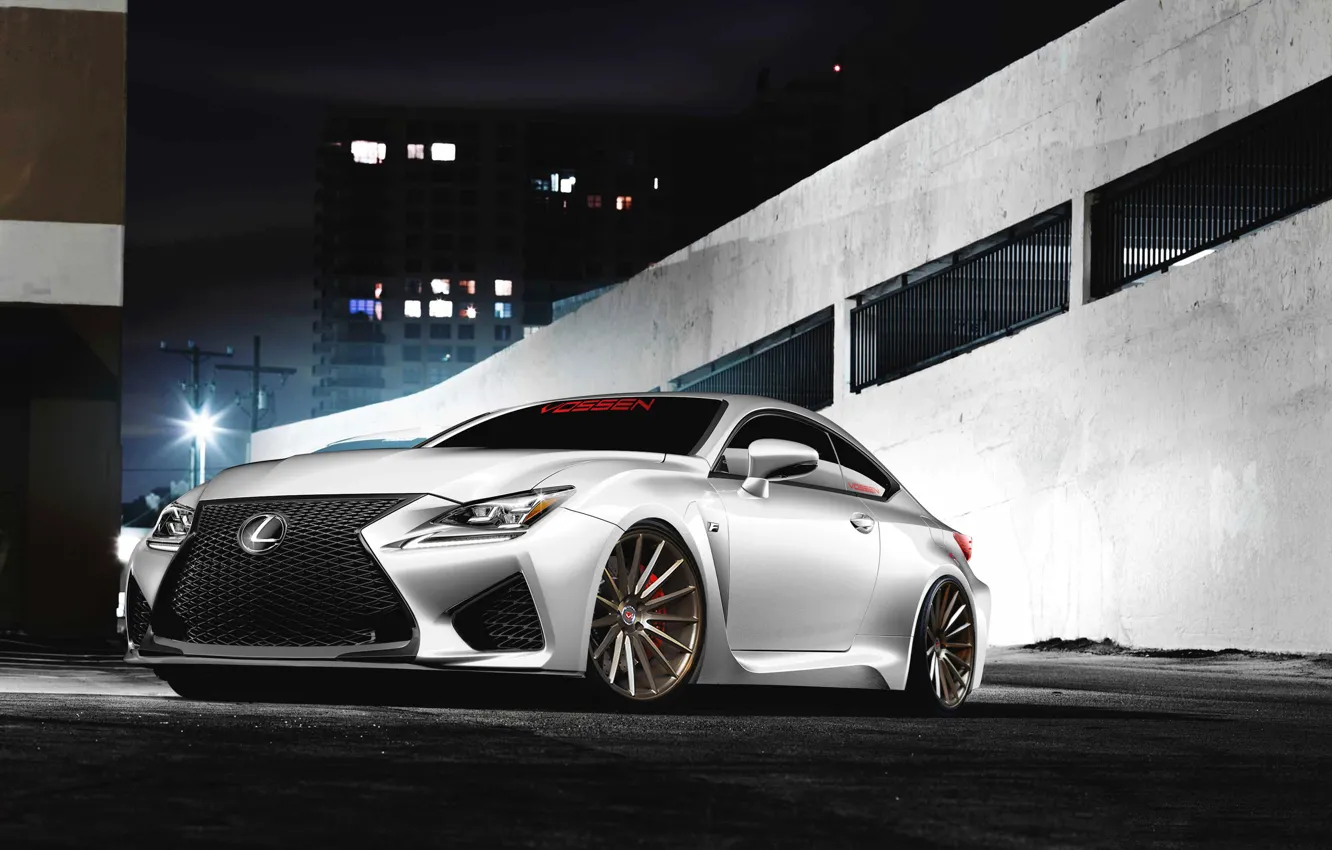 Фото обои Lexus, white, front, RC F