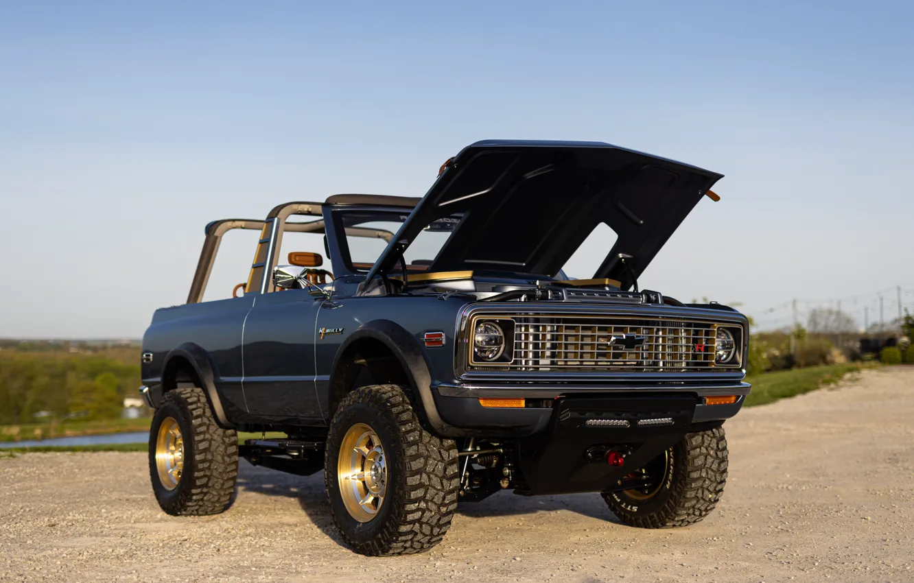 Фото обои Chevrolet, Road, 1972, SEMA, Ringbrothers, 2022, SEMA 2022, Ringbrothers Chevrolet K5 Blazer Bully