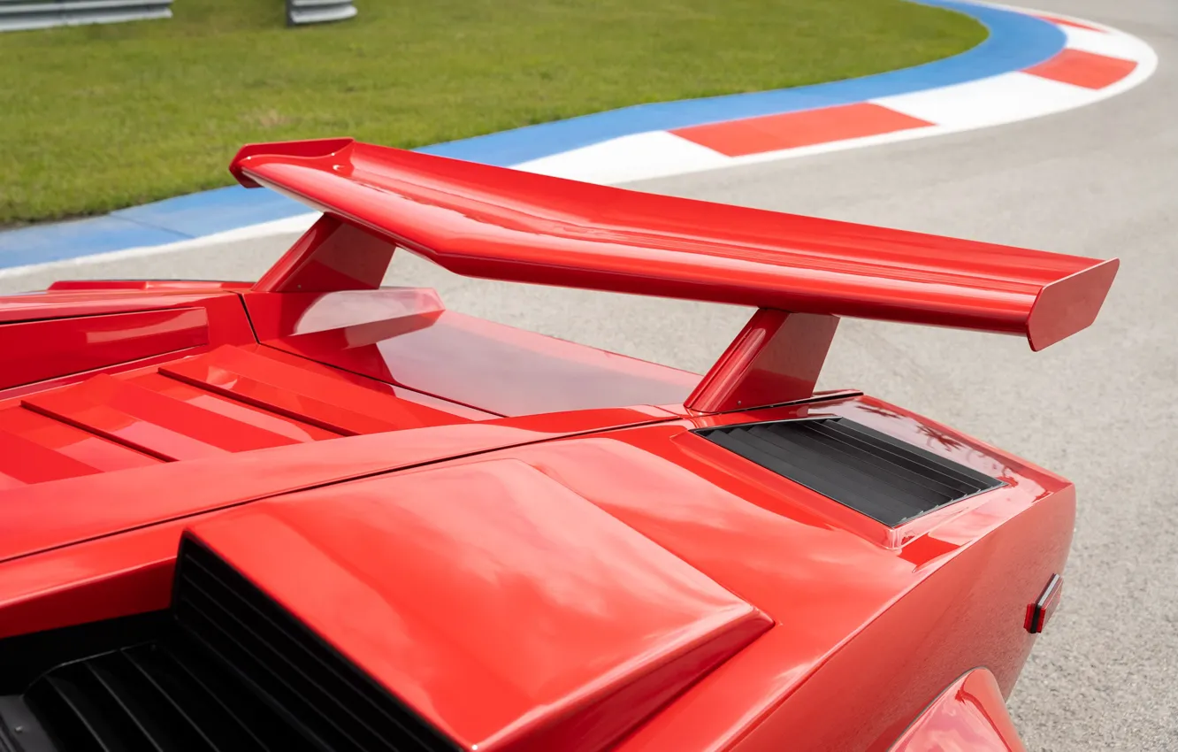 Фото обои Lamborghini, Countach, LP5000 S, rear wing, Lamborghini Countach LP500 S