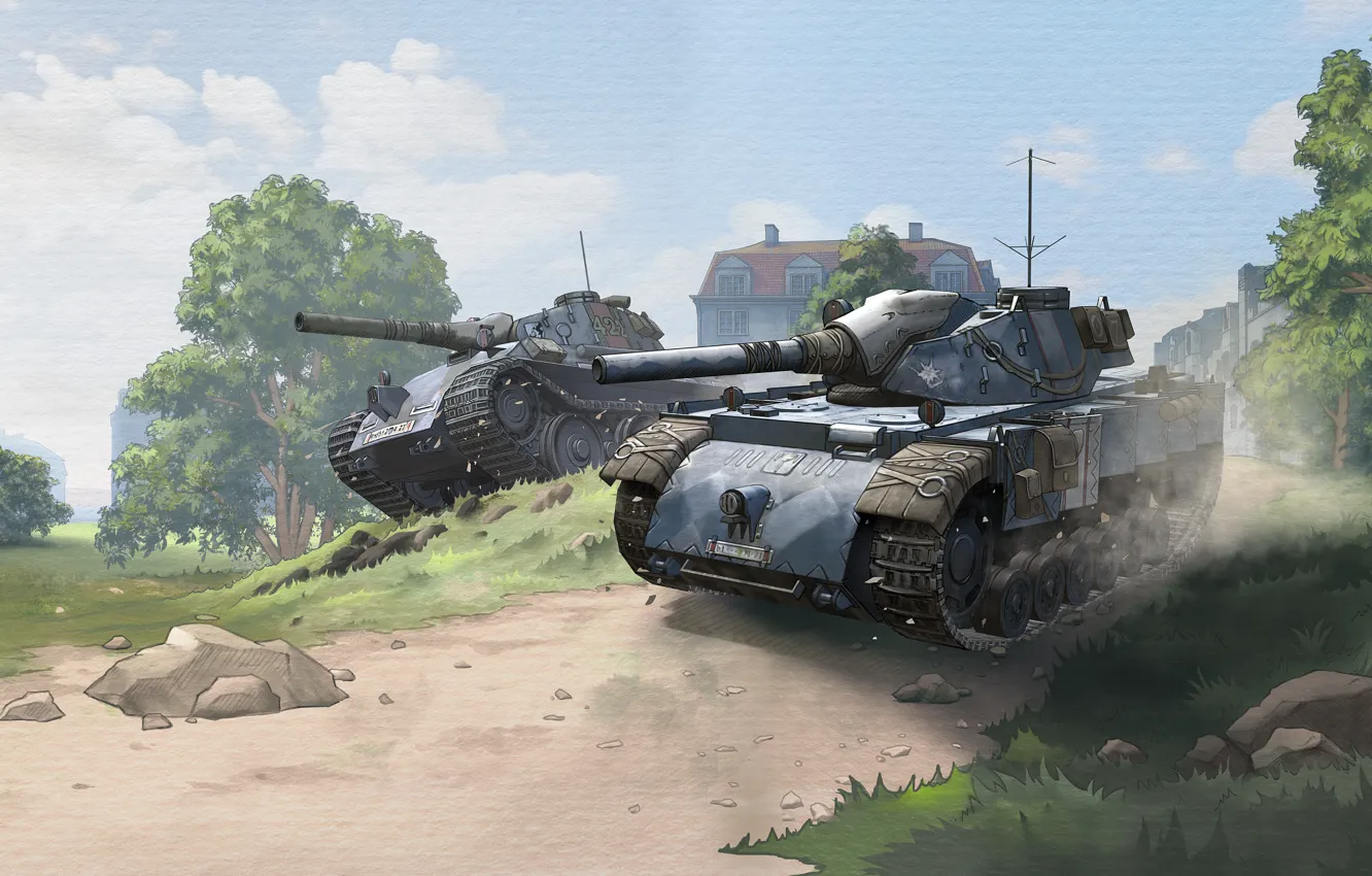Фото обои Танки, WoT, World of Tanks, Мир Танков, Wargaming Net, World of Tanks: Blitz