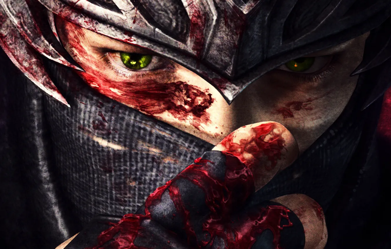 Фото обои глаза, кровь, Игра, арт, Ninja Gaiden 3