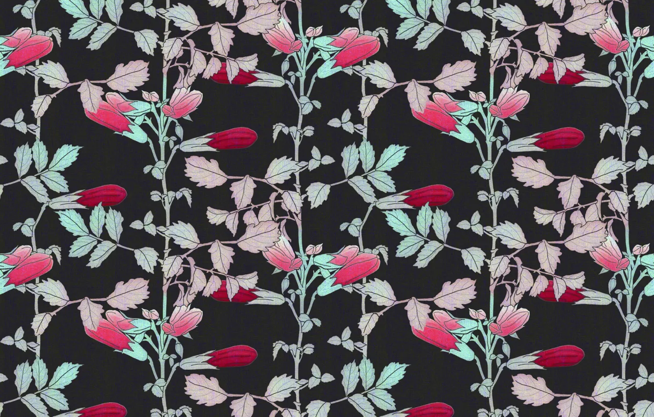 Фото обои цветы, фон, background, pattern, floral