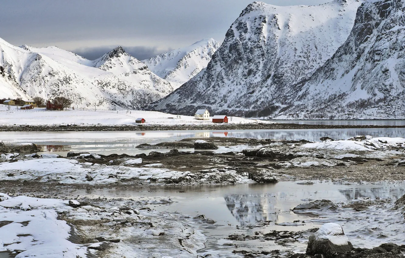 Фото обои природа, Норвегия, Lofoten's landscapes