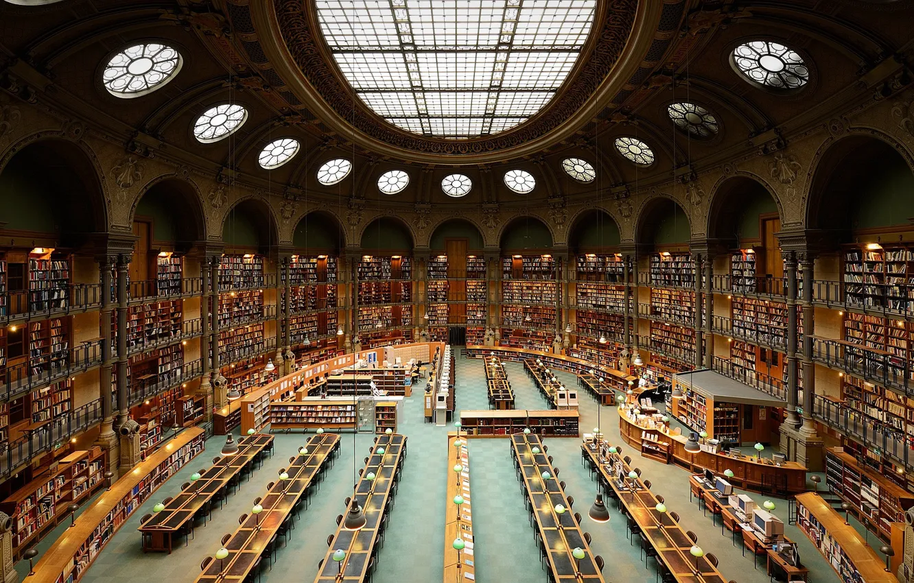 Фото обои paris, france, saint genevieve library