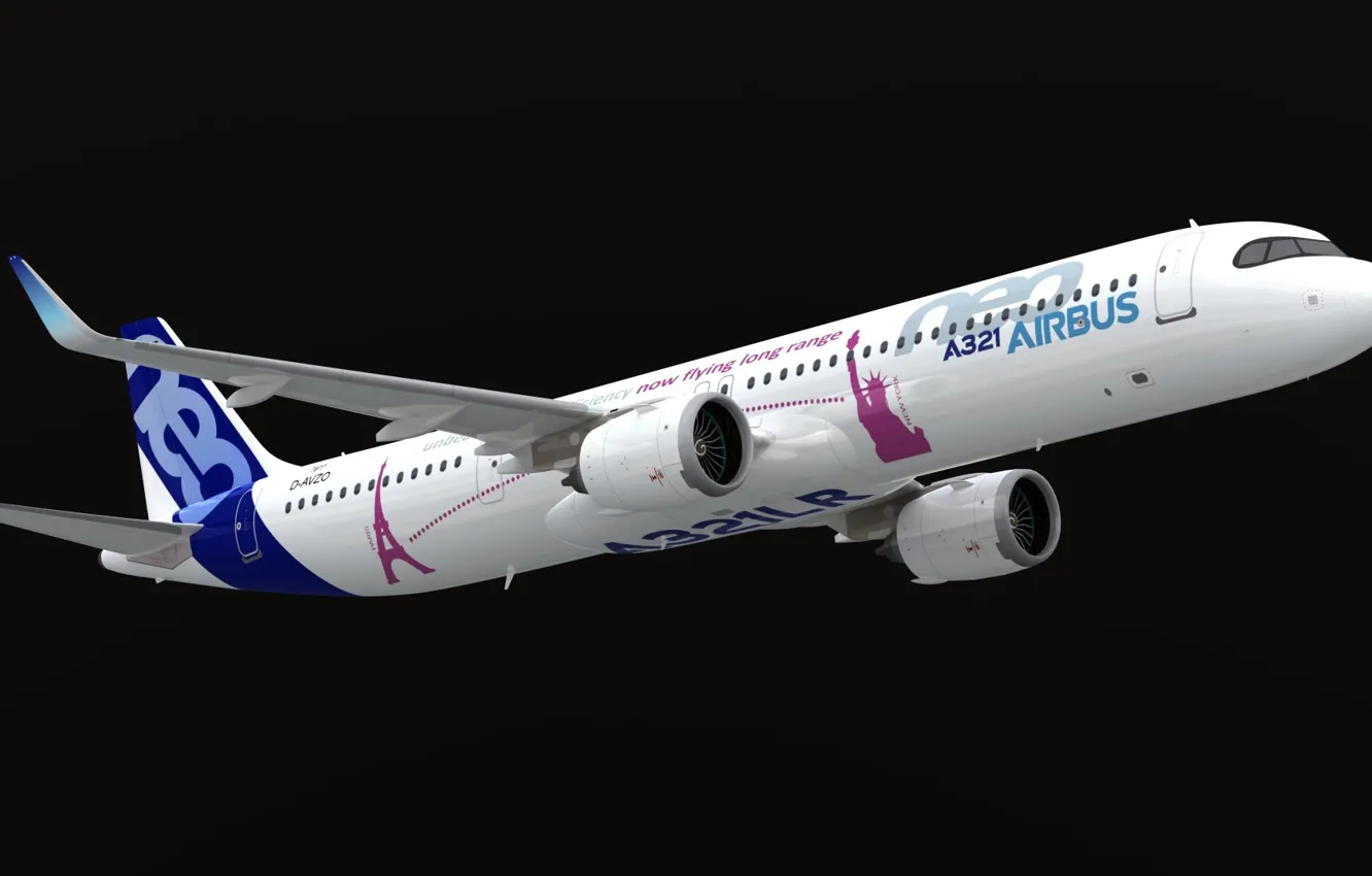 Фото обои model, Airbus, Blender3D, A321LR Neo