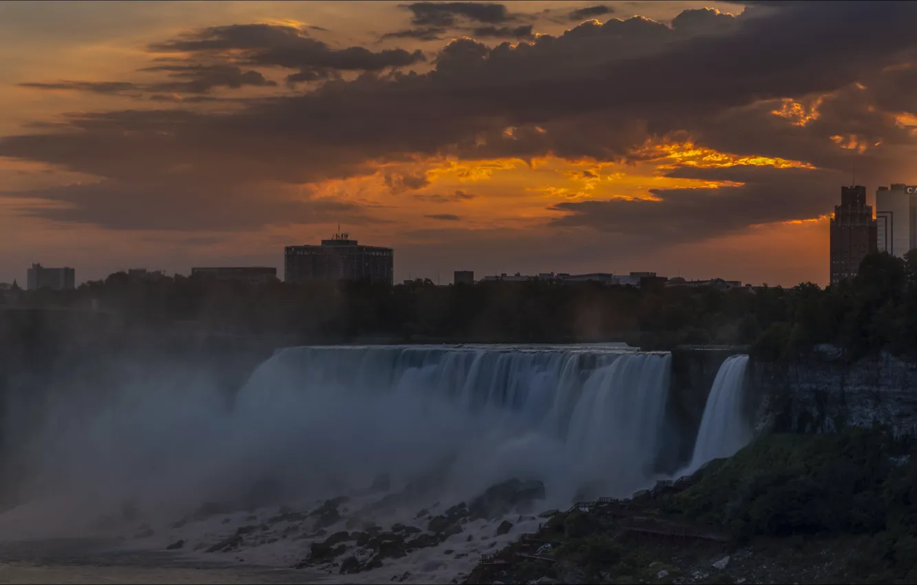 Фото обои природа, Канада, USA, США, Ниагарский водопад, Canada, nature, waterfall